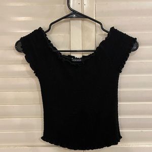 Brandy Melville black off shoulder top